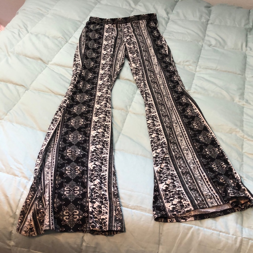 Black and White Flare Party Pants
